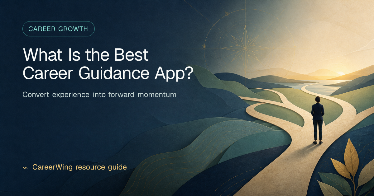 What Is the Best Career Guidance App? — illustrated career growth guide from CareerWing