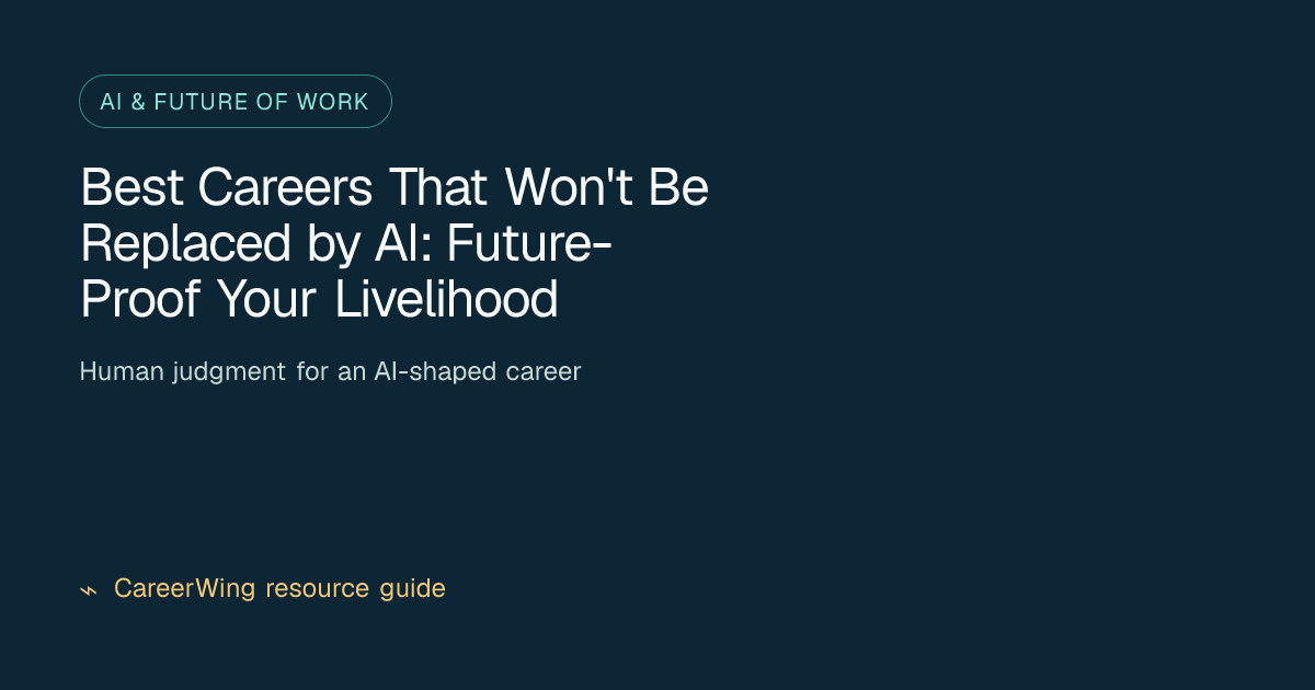 Best Careers That Won't Be Replaced by AI: Future-Proof Your Livelihood — illustrated ai & future of work guide from CareerWing