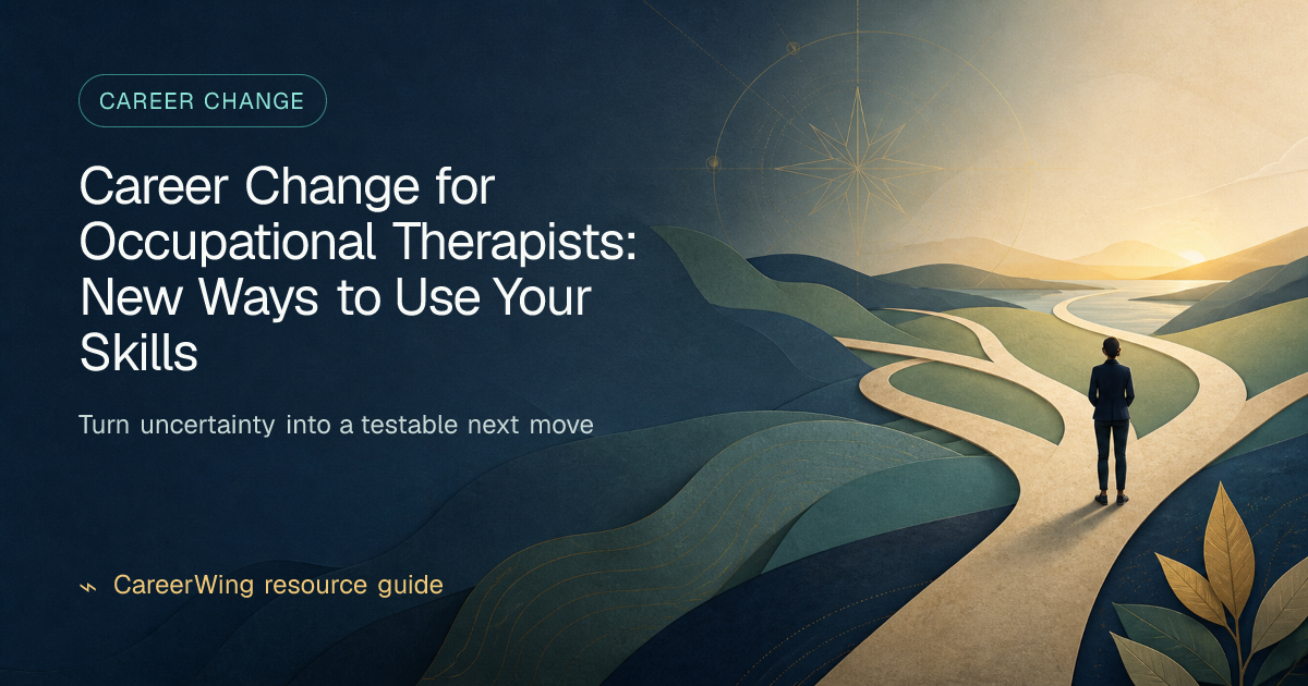 Career Change for Occupational Therapists: New Ways to Use Your Skills — illustrated career change guide from CareerWing
