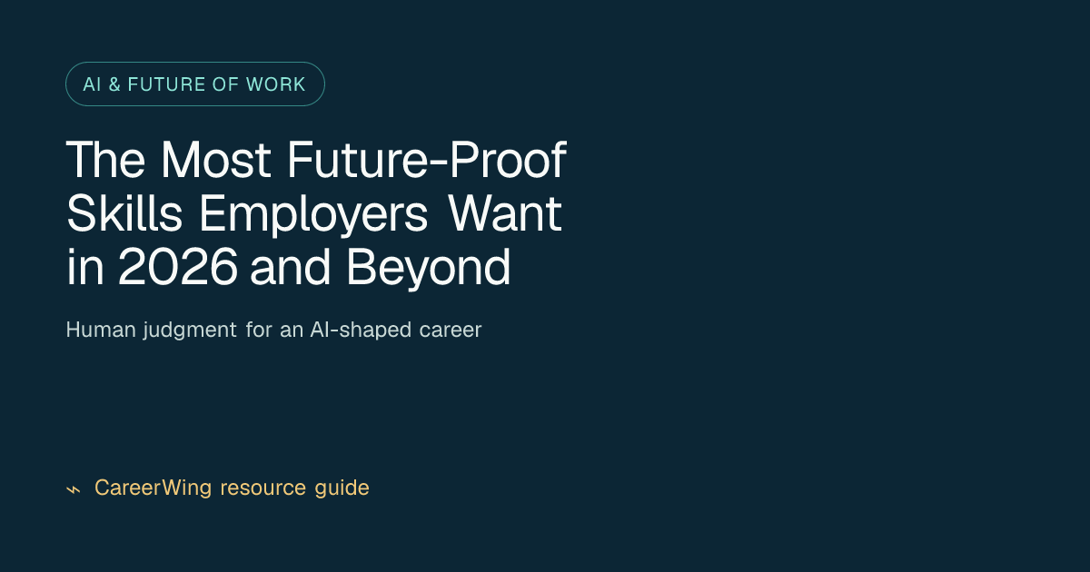 The Most Future-Proof Skills Employers Want in 2026 and Beyond — illustrated ai & future of work guide from CareerWing