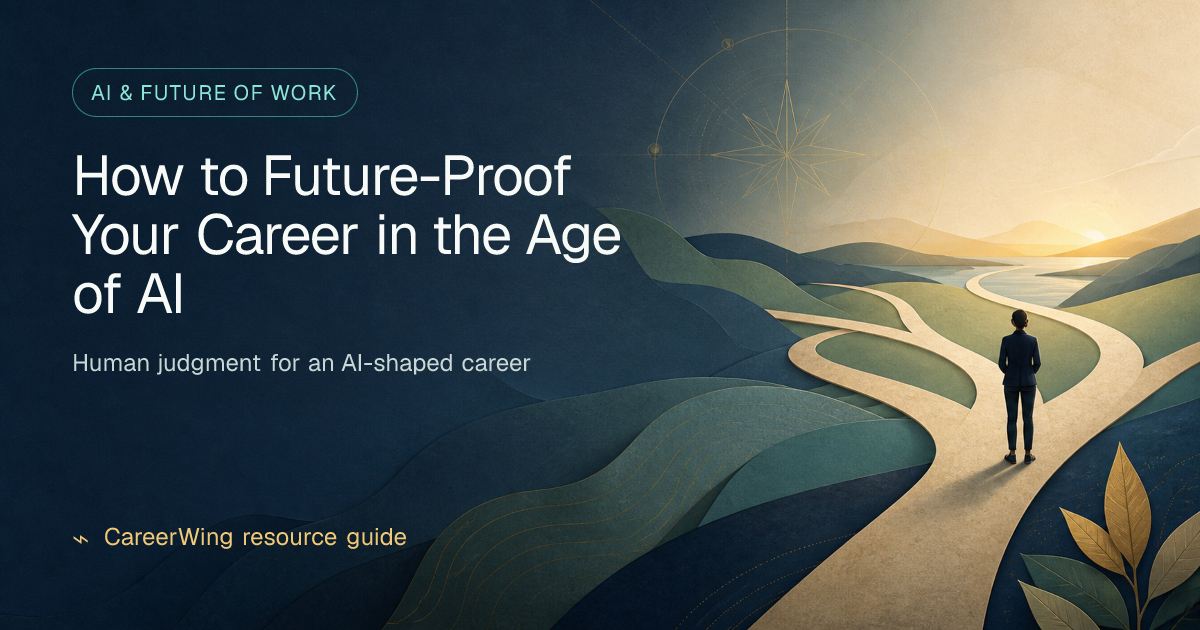 How to Future-Proof Your Career in the Age of AI — illustrated ai & future of work guide from CareerWing