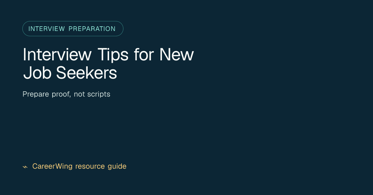 Interview Tips for New Job Seekers — illustrated interview preparation guide from CareerWing