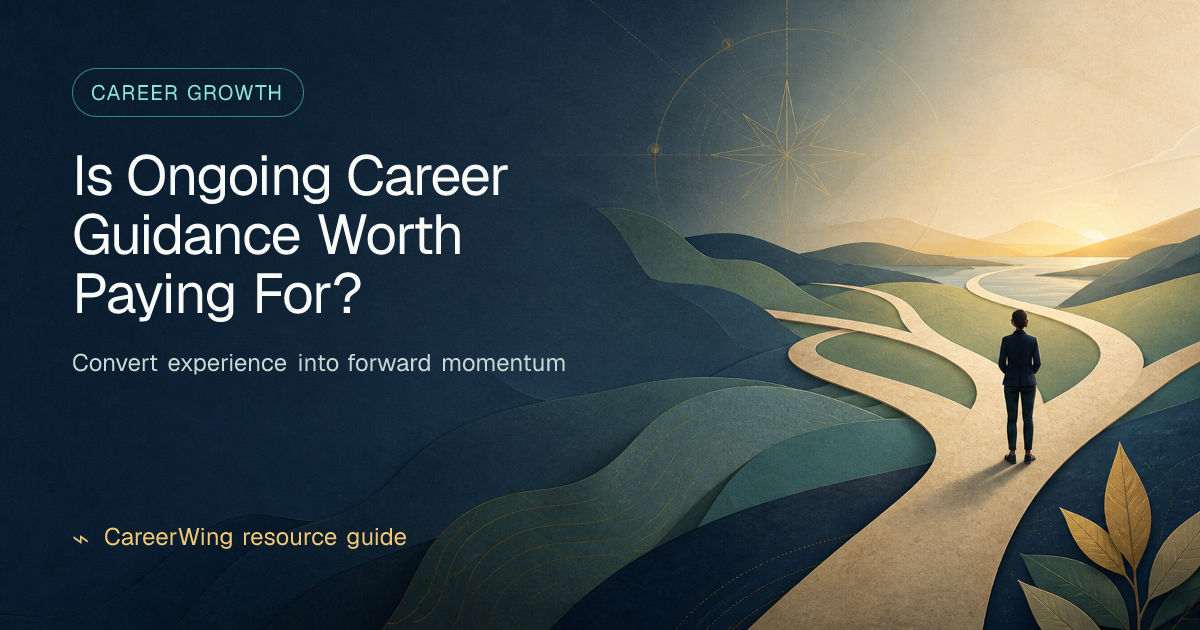 Is Ongoing Career Guidance Worth Paying For? — illustrated career growth guide from CareerWing