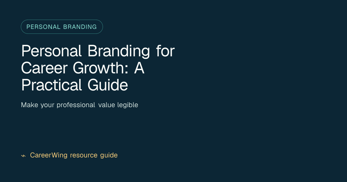 Personal Branding for Career Growth: A Practical Guide — illustrated personal branding guide from CareerWing