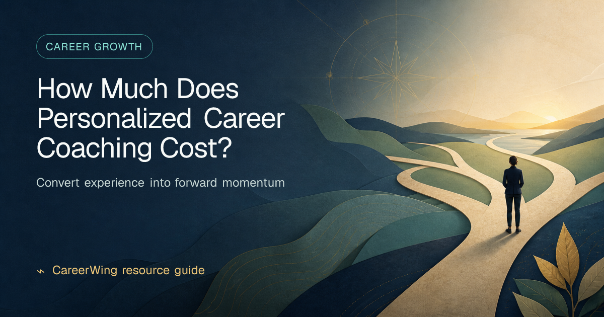 How Much Does Personalized Career Coaching Cost? — illustrated career growth guide from CareerWing